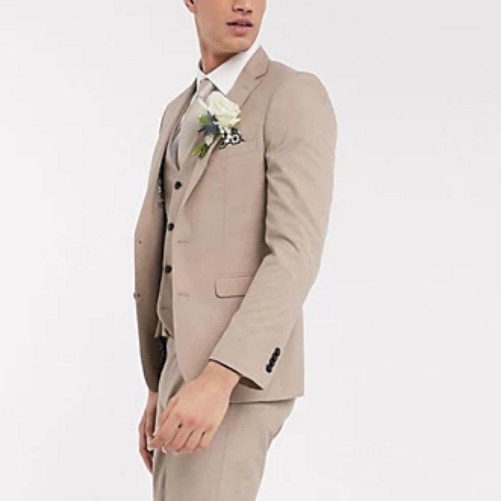 Harry Brown Slim Fit Plain Suit Jacket